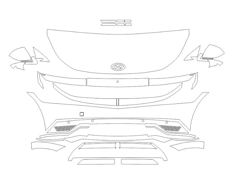 Formatki PPF do karoserii Hyundai IONIQ 5 (2022) – zestaw