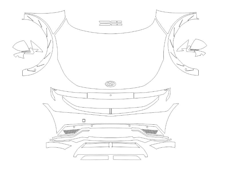 Formatki PPF do karoserii Hyundai IONIQ 5 (2022) – zestaw