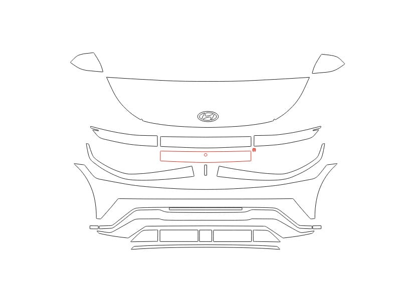 Formatki PPF do karoserii Hyundai IONIQ 5 (2025) SE – zestaw