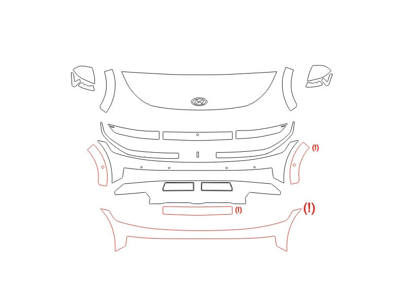 Formatki PPF do karoserii Hyundai IONIQ 5 (2025) XRT – zestaw
