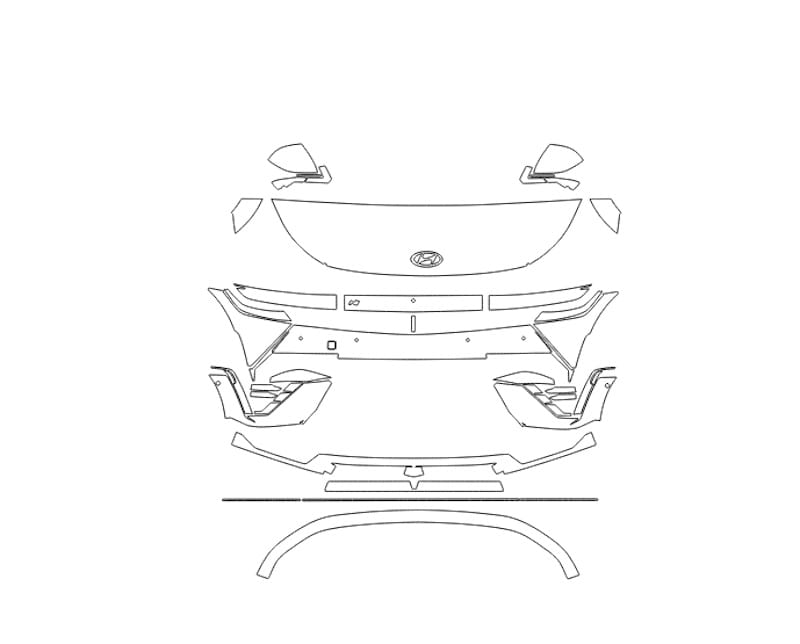 Formatki PPF do karoserii Hyundai IONIQ 5N (2024) – zestaw