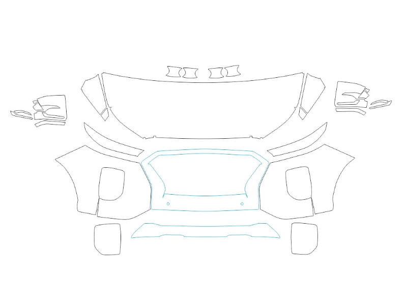 Formatki PPF do karoserii Hyundai Palisade (2020) – zestaw