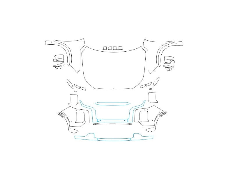 Formatki PPF do karoserii Hyundai Palisade (2022) Calligraphy – zestaw