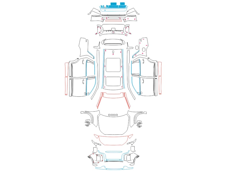 Formatki PPF do karoserii Hyundai Palisade (2022) Calligraphy – zestaw
