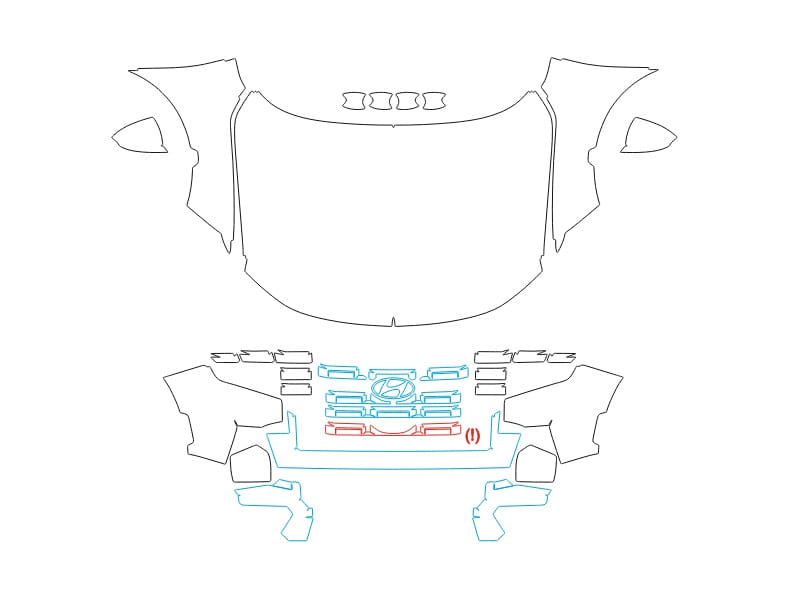 Formatki PPF do karoserii Hyundai Santa Cruz (2025) Limited – zestaw