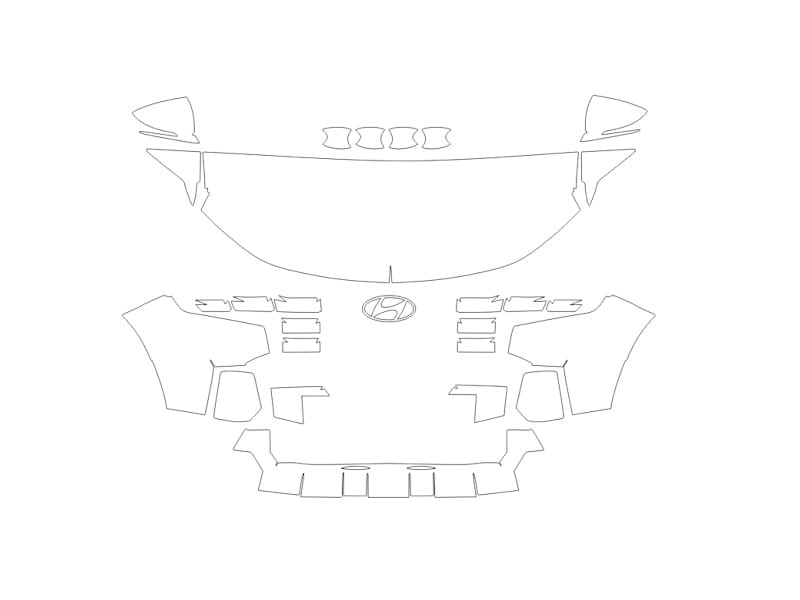Formatki PPF do karoserii Hyundai Santa Cruz (2025) XRT – zestaw