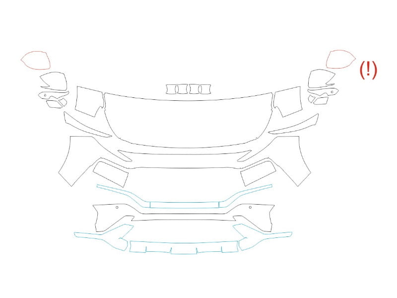Formatki PPF do karoserii Hyundai Santa Fe (2021) – zestaw