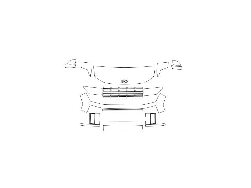 Formatki PPF do karoserii Hyundai Santa Fe (2023) Limited – zestaw