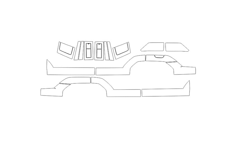 Formatki PPF do karoserii Hyundai Santa Fe (2024) XRT – zestaw