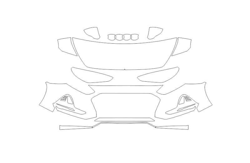Formatki PPF do karoserii Hyundai Sonata (2017) – zestaw