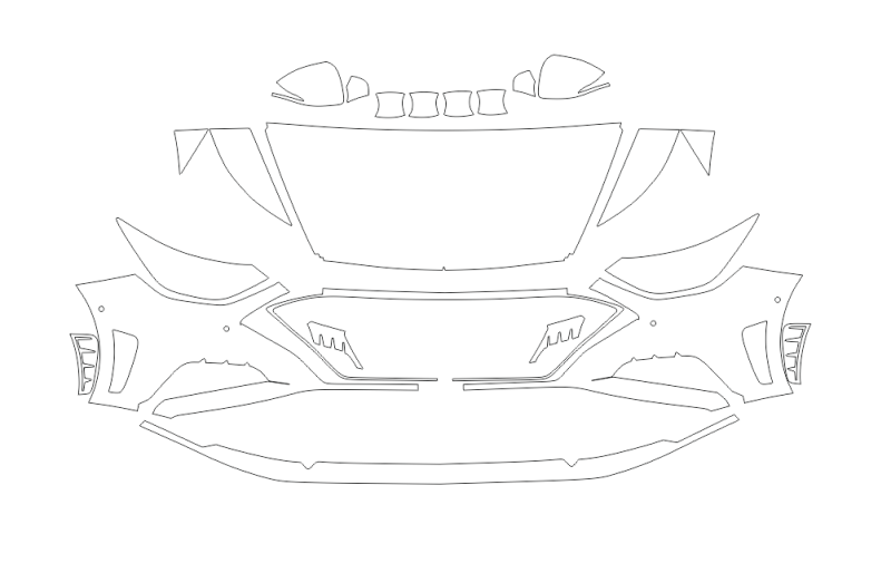 Formatki PPF do karoserii Hyundai Sonata Limited (2020) – zestaw