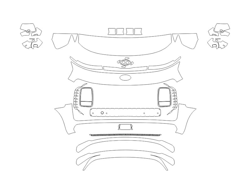 Formatki PPF do karoserii Hyundai Staria (2022) – zestaw