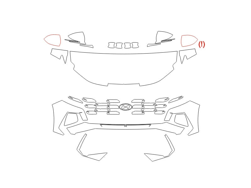 Formatki PPF do karoserii Hyundai Tucson (2024) – zestaw