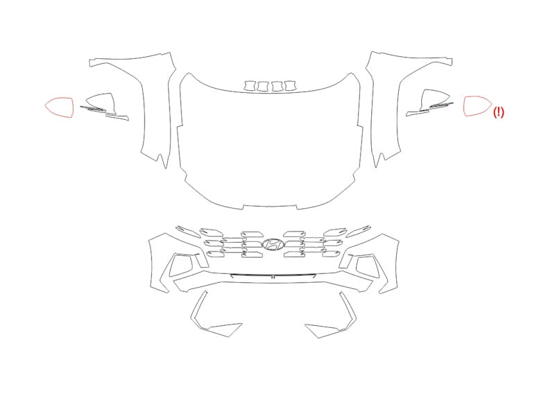 Formatki PPF do karoserii Hyundai Tucson (2024) – zestaw