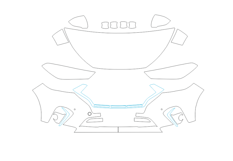 Formatki PPF do karoserii Hyundai Tucson N-Line (2020) – zestaw