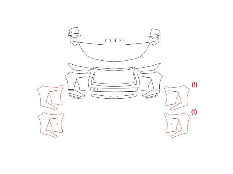 Formatki PPF do karoserii Infiniti QX60 (2026) Autoqraph – zestaw