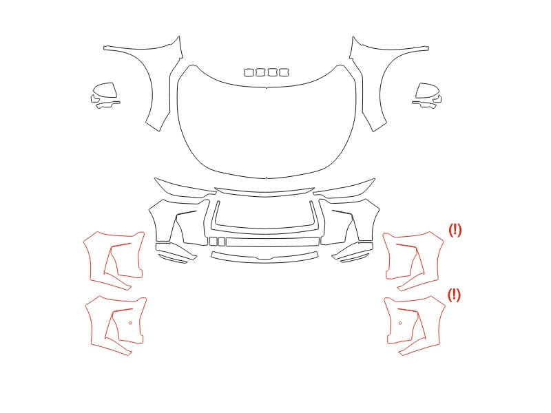 Formatki PPF do karoserii Infiniti QX60 (2026) Autoqraph – zestaw
