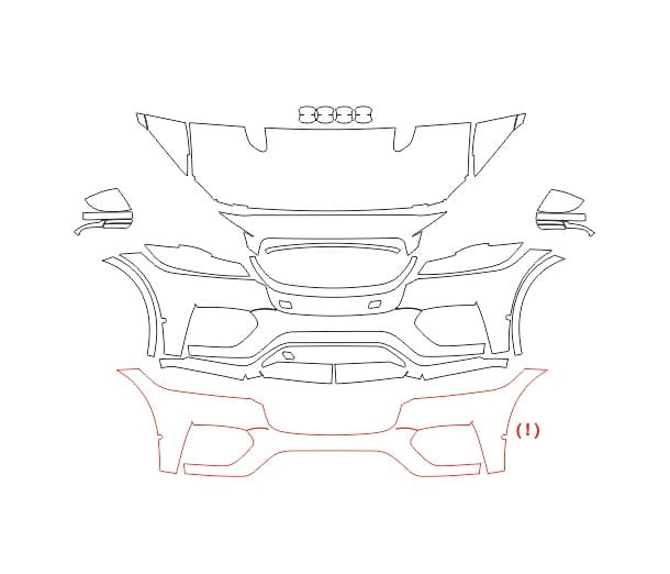 Formatki PPF do karoserii Jaguar F-Pace (2018) SVR – zestaw