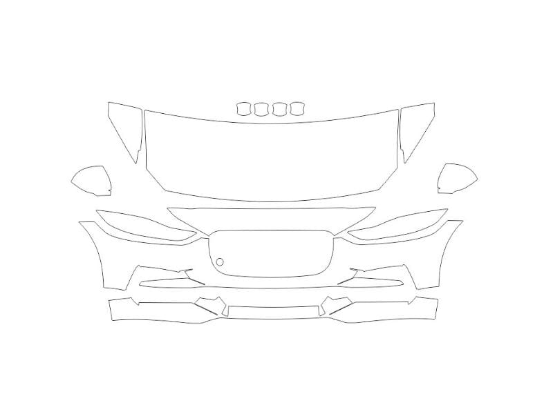 Formatki PPF do karoserii Jaguar XE (2019) – zestaw