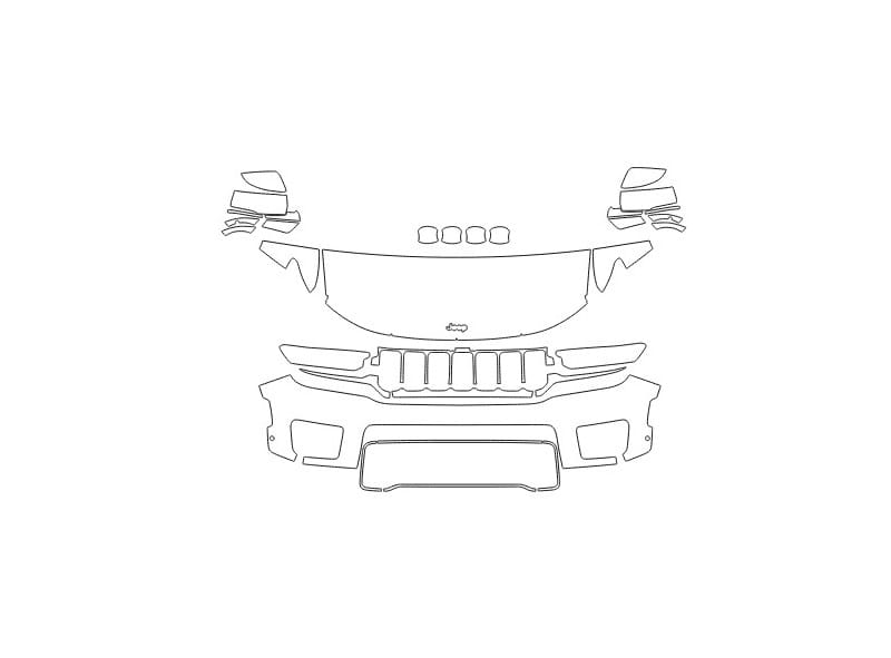 Formatki PPF do karoserii Jeep Grand Cherokee (2024) Trailhawk 4xe – zestaw