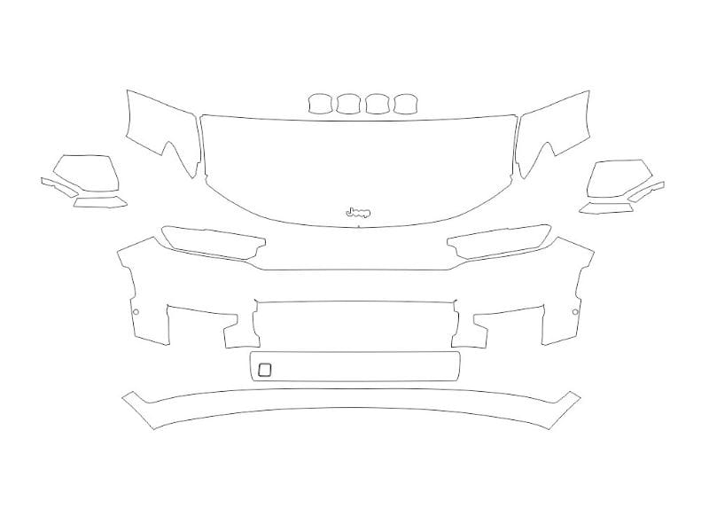 Formatki PPF do karoserii Jeep Grand Cherokee L Summit Reserve (2021) – zestaw