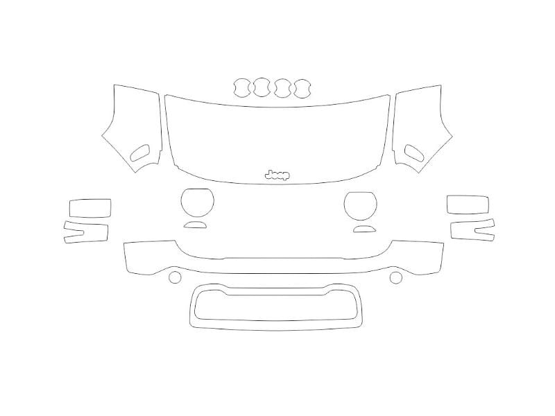Formatki PPF do karoserii Jeep Renegade Trailhawk (2019) – zestaw