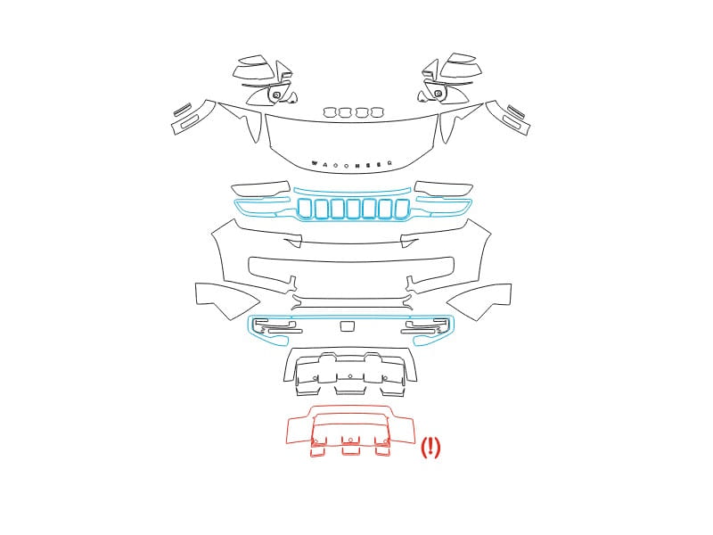 Formatki PPF do karoserii Jeep Wagoneer (2025) L – zestaw