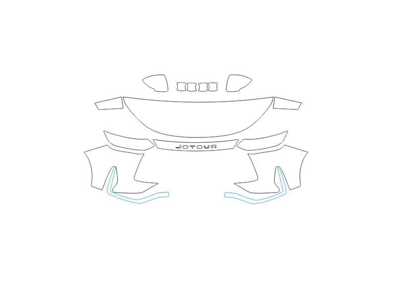 Formatki PPF do karoserii Jetour X50 (2024) – zestaw