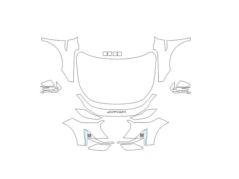 Formatki PPF do karoserii Jetour X70 (2022) Plus – zestaw