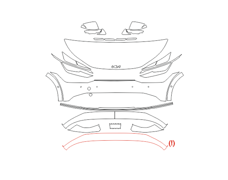 Formatki PPF do karoserii Kia EV6 (2022) – zestaw