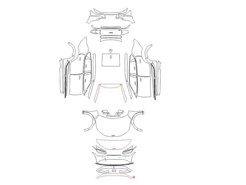 Formatki PPF do karoserii Kia EV6 (2022) – zestaw