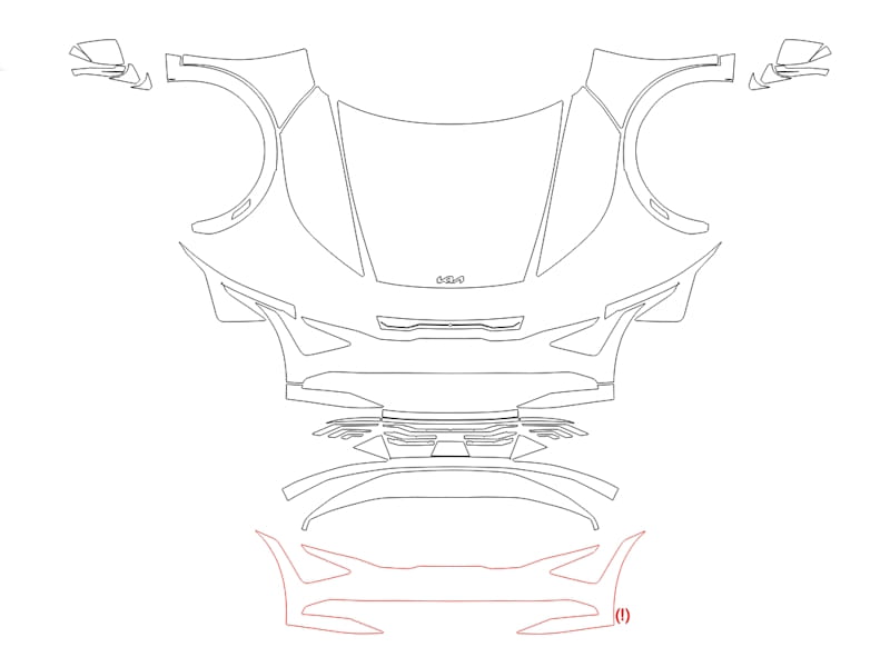 Formatki PPF do karoserii Kia EV6 (2025) – zestaw