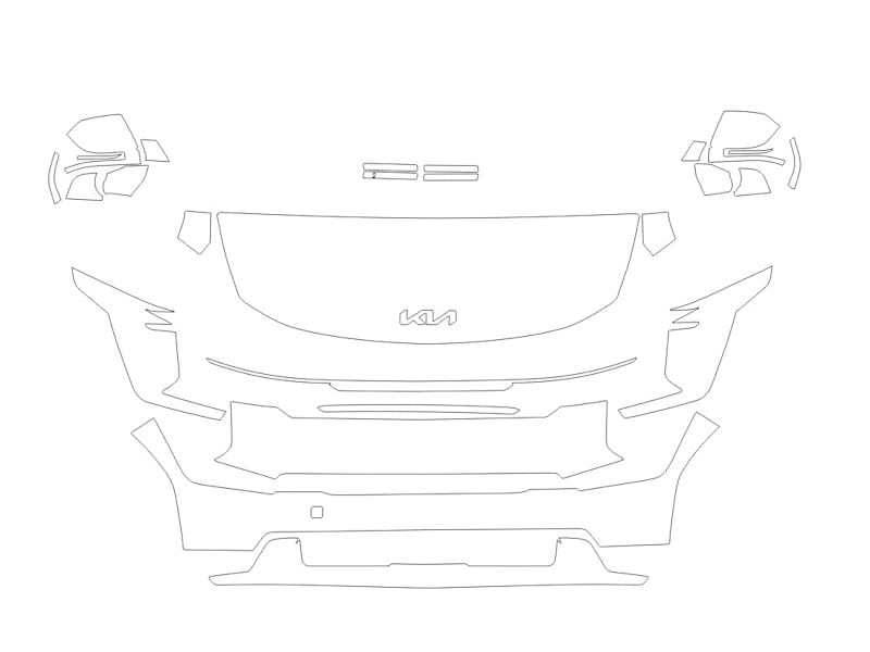 Formatki PPF do karoserii Kia EV9 (2023) – zestaw