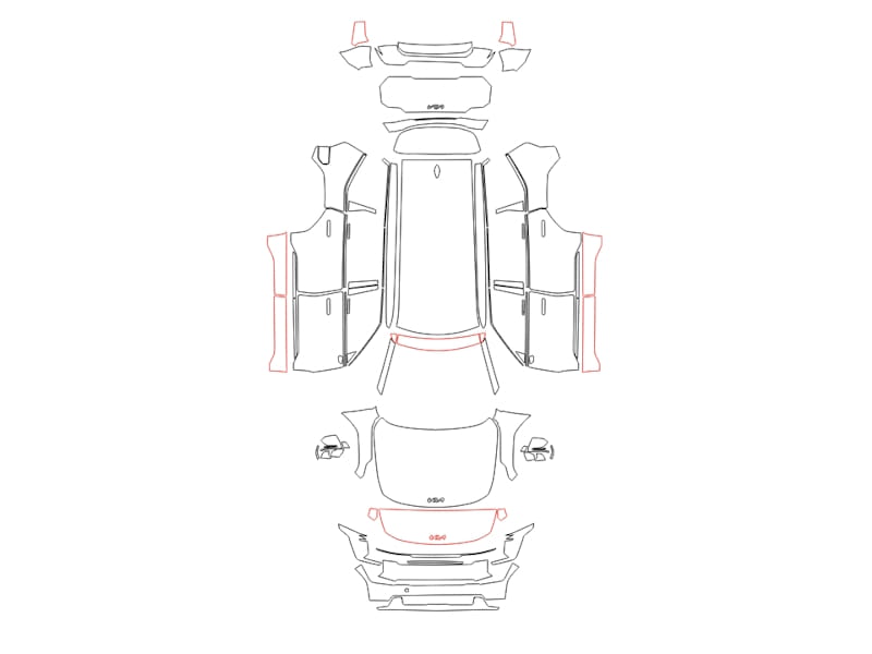 Formatki PPF do karoserii Kia EV9 (2023) – zestaw