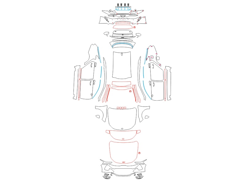 Formatki PPF do karoserii Kia K5 GT-Line (2020) – zestaw
