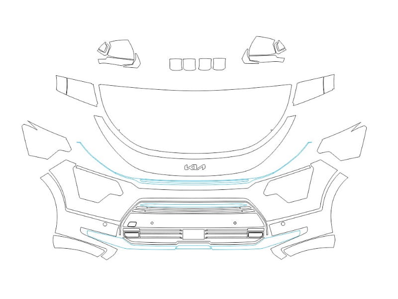 Formatki PPF do karoserii Kia Niro (2022) – zestaw