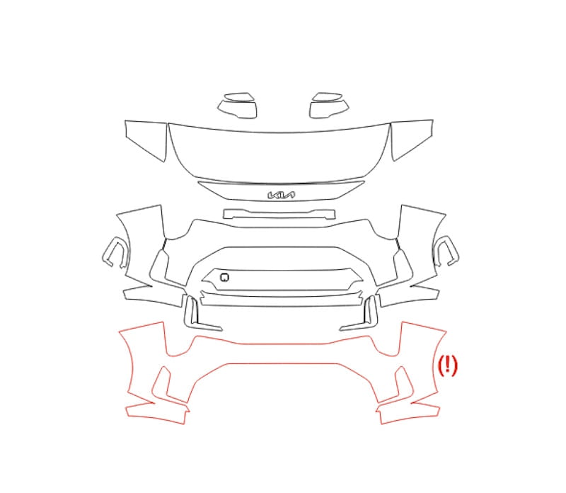 Formatki PPF do karoserii Kia Picanto (2024) – zestaw
