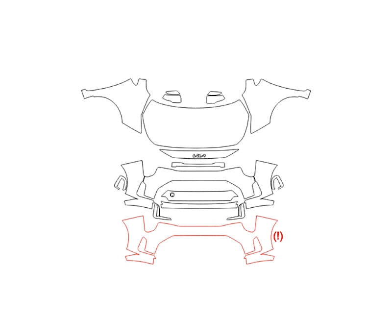 Formatki PPF do karoserii Kia Picanto (2024) – zestaw