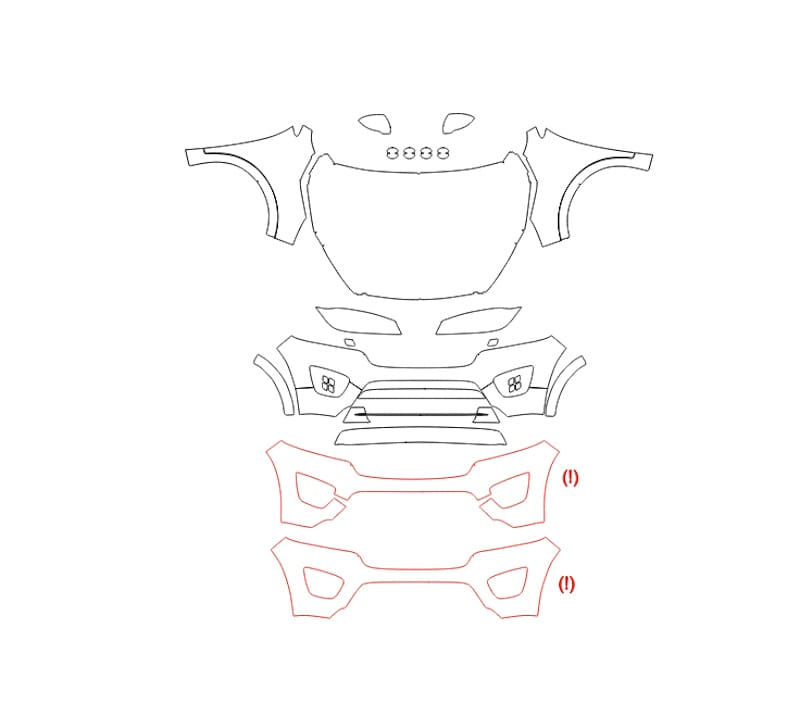 Formatki PPF do karoserii Kia Sorento (2015) XSL – zestaw