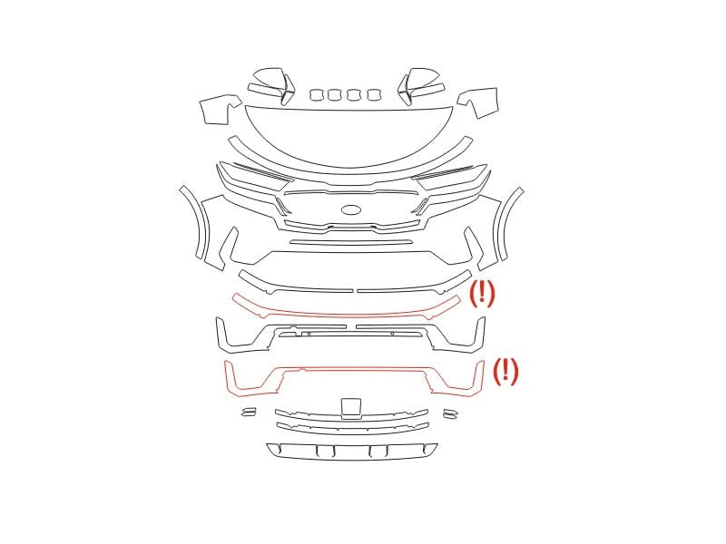 Formatki PPF do karoserii Kia Sorento (2020) – zestaw