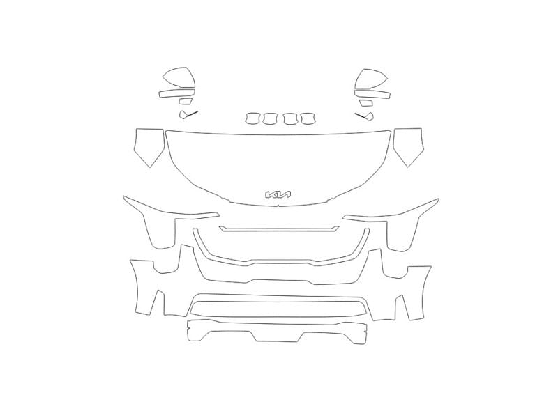Formatki PPF do karoserii Kia Sorento (2024) – zestaw