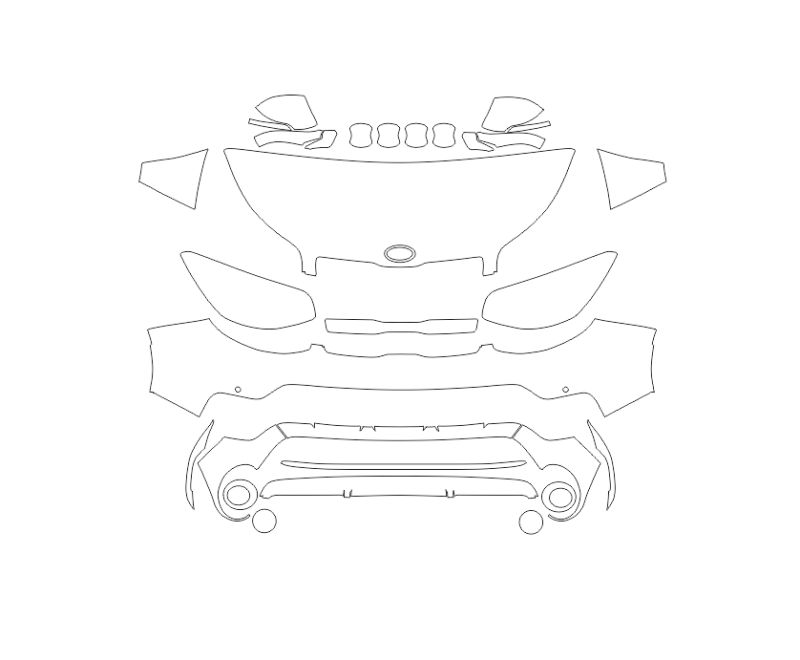 Formatki PPF do karoserii Kia Soul (2017) Turbo – zestaw