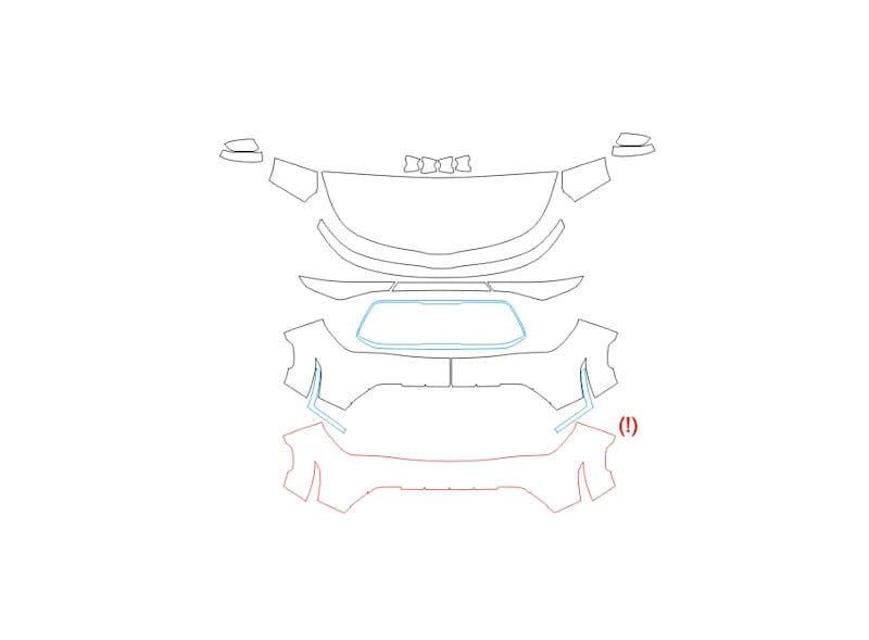 Formatki PPF do karoserii Kia Soul (2022) – zestaw