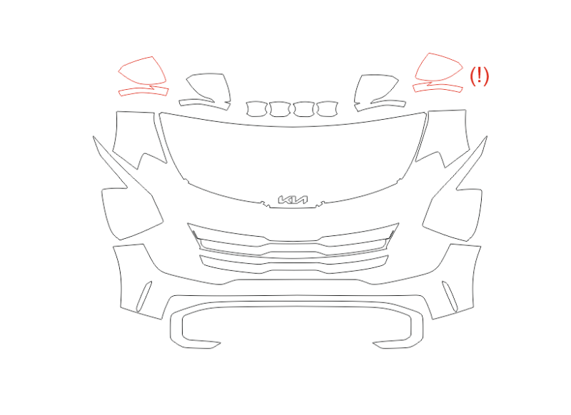 Formatki PPF do karoserii Kia Sportage (2022) X-Line – zestaw