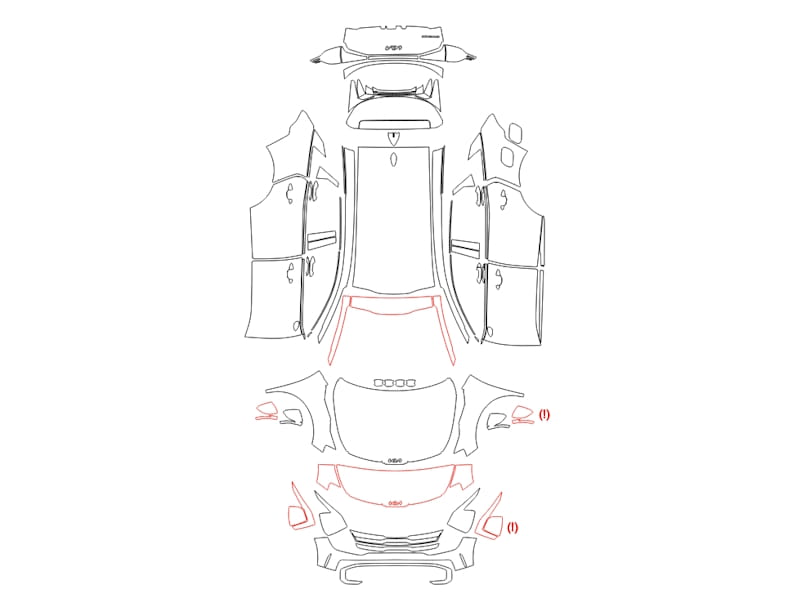 Formatki PPF do karoserii Kia Sportage (2022) X-Line – zestaw