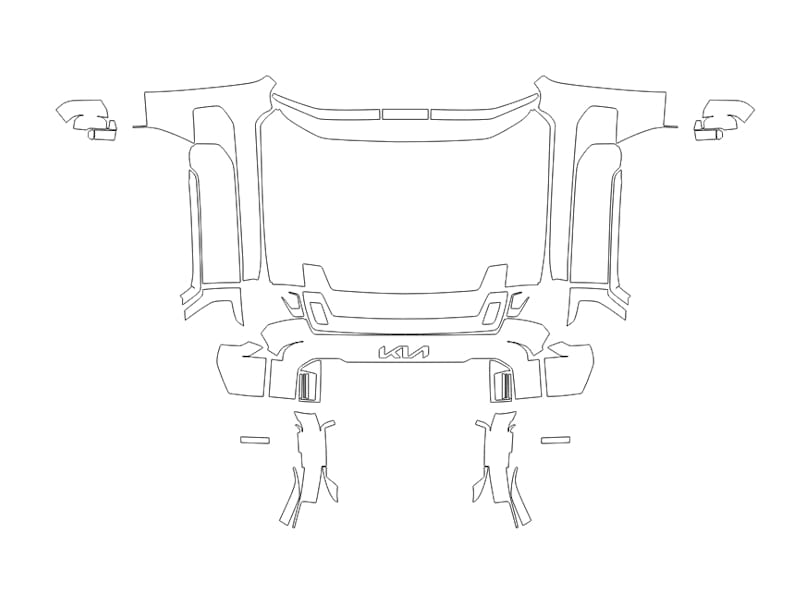 Formatki PPF do karoserii Kia Tasman (2025) X-Pro – zestaw
