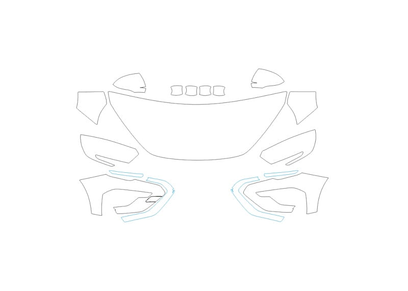 Formatki PPF do karoserii Lada Vesta (2022) Cross – zestaw