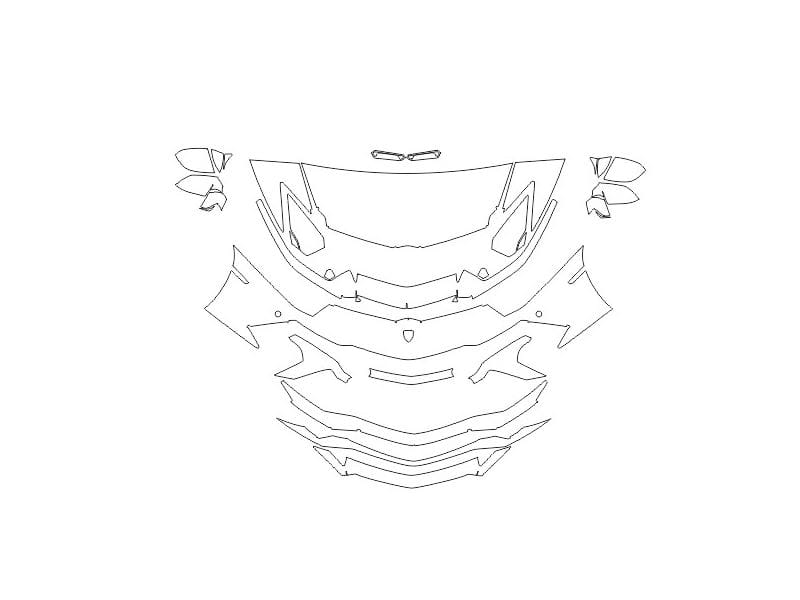 Formatki PPF do karoserii Lamborghini Aventador (2022) Coupe Ultimae – zestaw