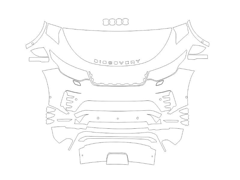 Formatki PPF do karoserii Land Rover Discovery (2021) R-Dynamic – zestaw