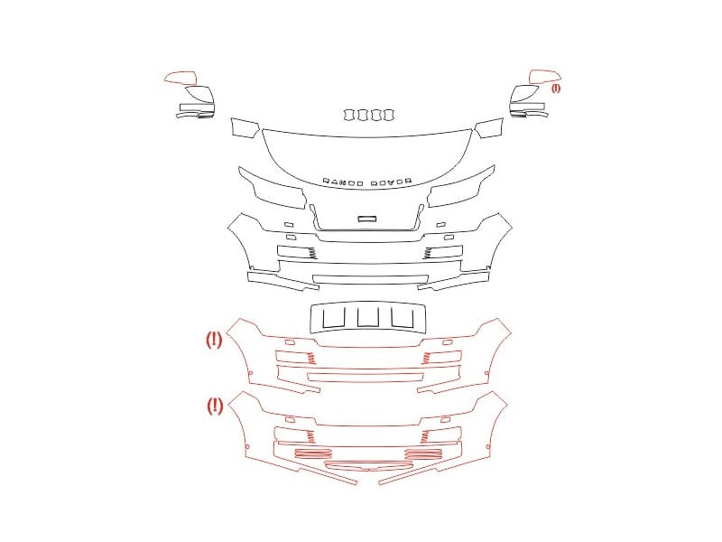Formatki PPF do karoserii Land Rover Range Rover (2013) Supercharged – zestaw